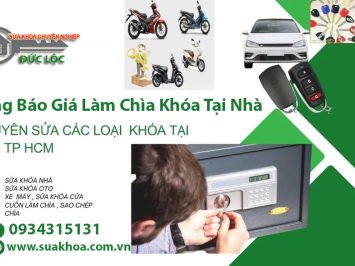 Bảng Báo Giá Làm Chìa Khóa Tại Nhà: Dịch Vụ Chuyên Nghiệp, Nhanh Chóng Và Uy Tín