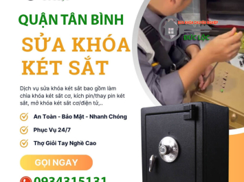 Bảng Báo Giá Sửa Khóa Két Sắt Quận Tân Bình