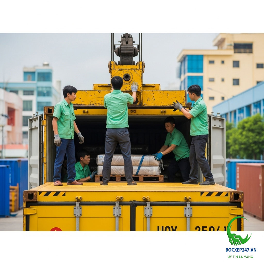 Bốc xếp hàng hóa tại Thành Tín 247