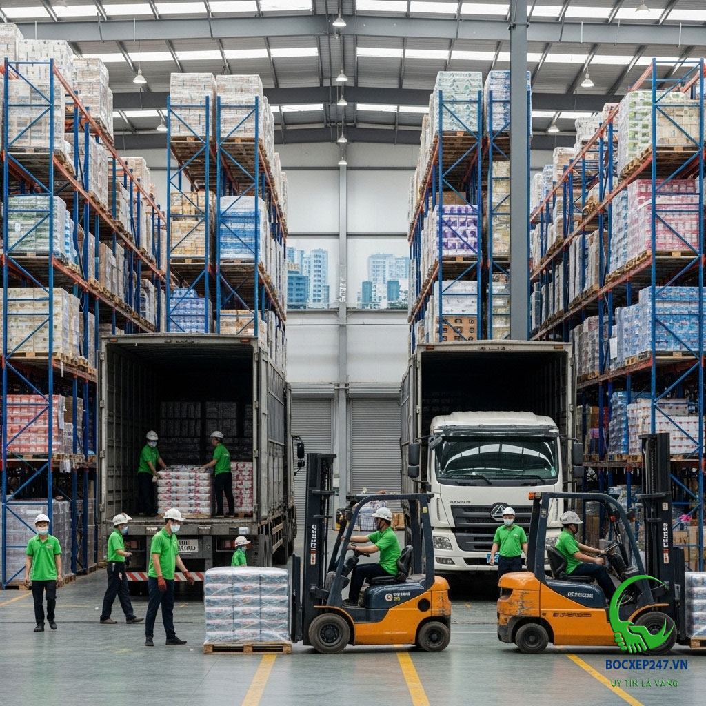 Bốc xếp hàng hóa tại Thành Tín 247
