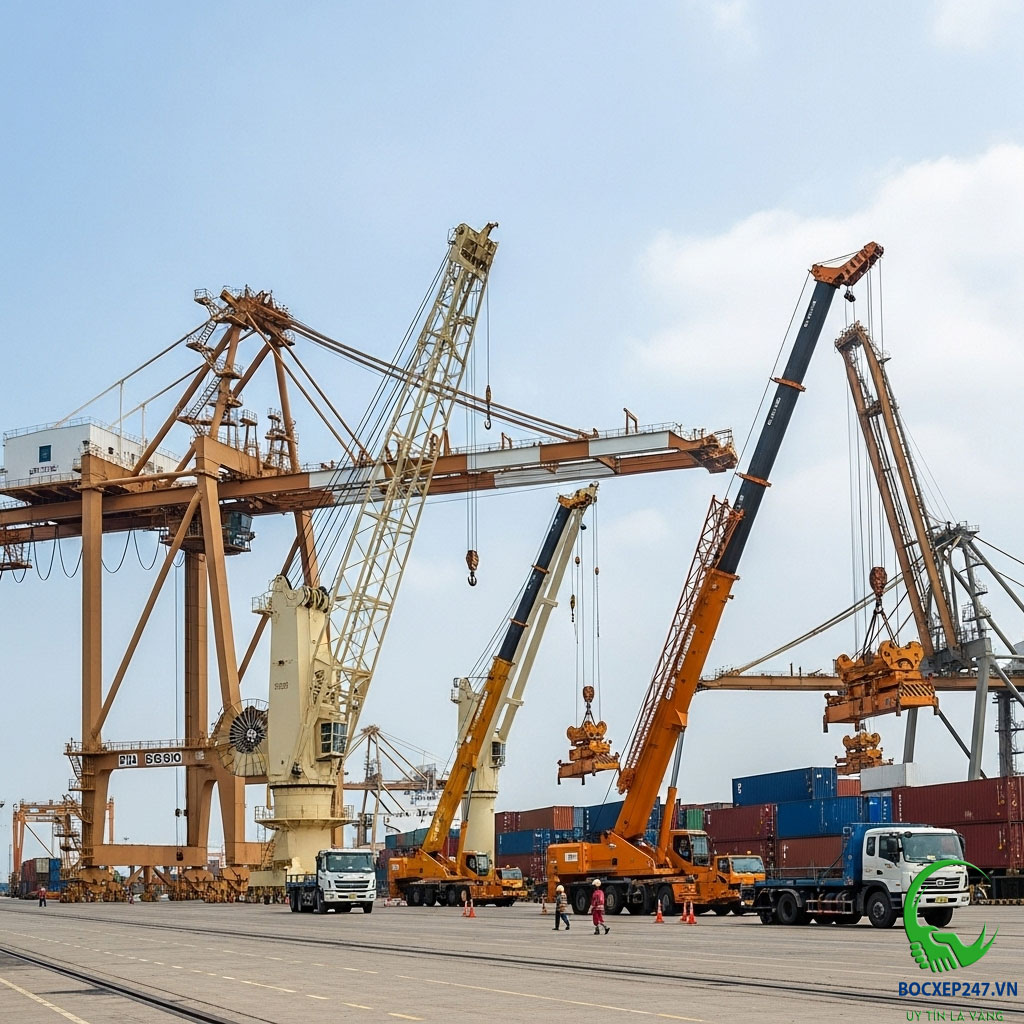 Bốc xếp hàng hóa tại Thành Tín 247