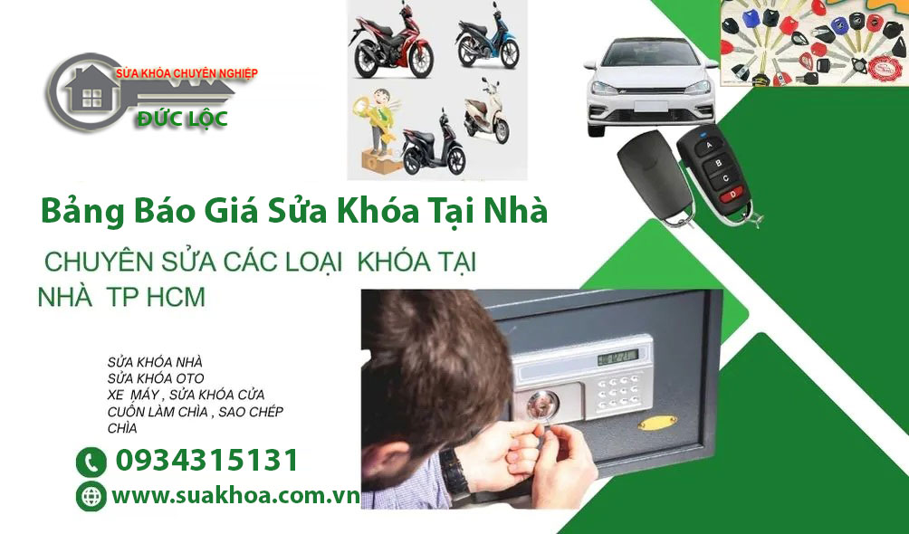 Bảng Báo Giá Sửa Khóa Tại Nhà: Dịch Vụ Chuyên Nghiệp, Giá Cả Minh Bạch